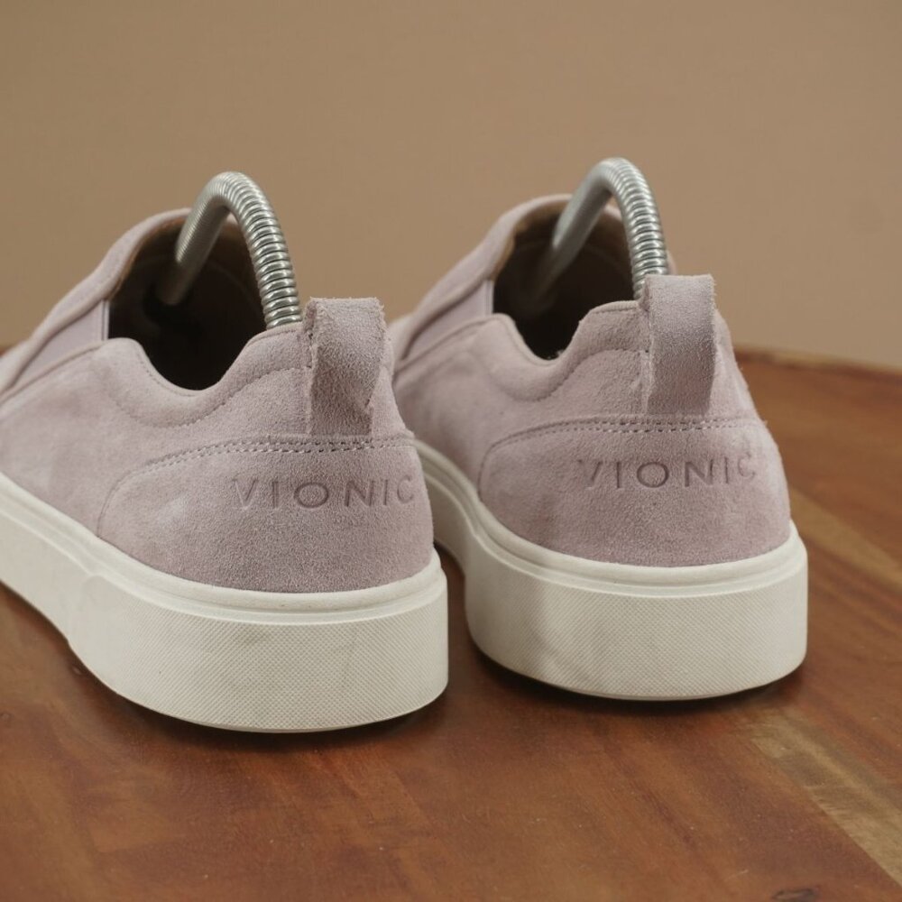 Vionic Slip-On Suede Sneakers in Light Lavender - Picture 5 of 15